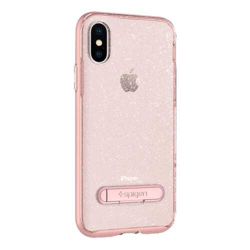 Чехол Apple Spigen Crystal Hybrid Glitter для iPhone X розовый 057CS22150 в Йота