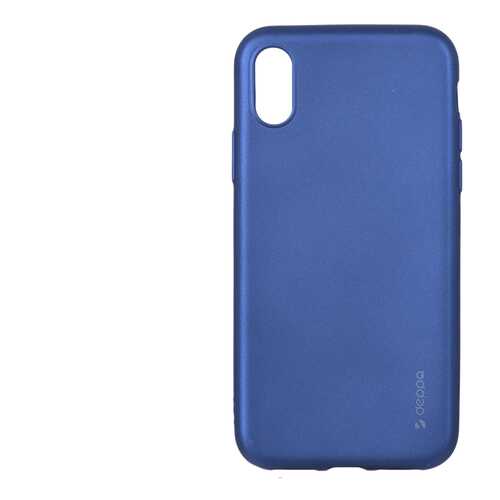 Чехол Deppa Case Silk для Apple iPhone X/XS Metallic Blue в Йота