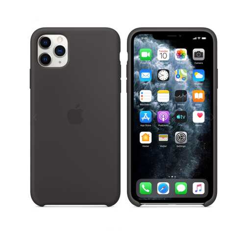 Чехол для Apple iPhone 11 Pro Max Silicone Black Black (MWY1NFE/A) в Йота