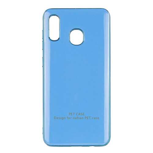 Чехол GLOSSY LOGO для Samsung Galaxy A20 / A30 Light Blue в Йота