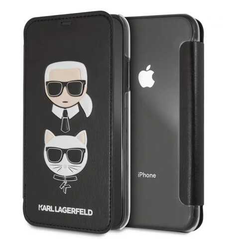 Чехол Karl Lagerfeld «Karl and Choupette» BookType для iPhone Xr Black в Йота