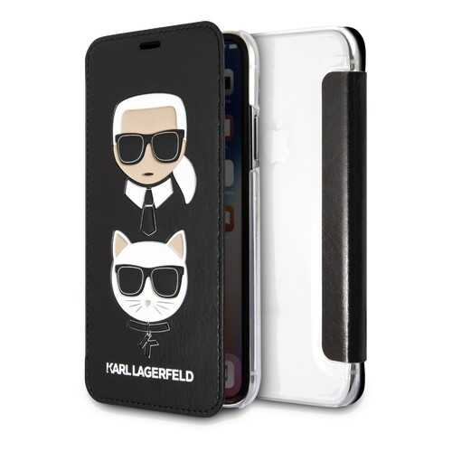 Чехол Karl Lagerfeld PU Leather Booktype (KLFLBKPXKICKC) для iPhone X/Xs (Black) в Йота