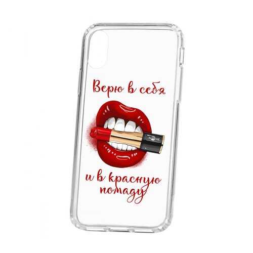 Чехол Kruche Apple iPhone X/XS Print Red lipstick в Йота