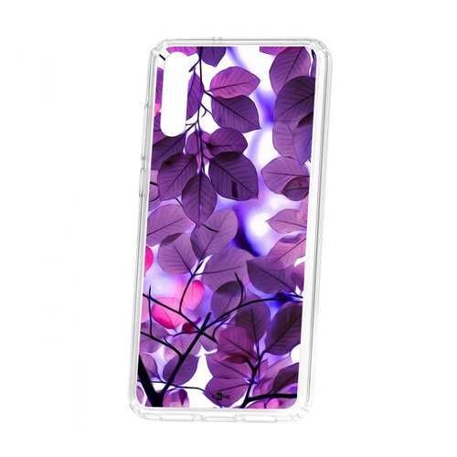 Чехол Kruche Huawei P20 Print Purple leaves в Йота