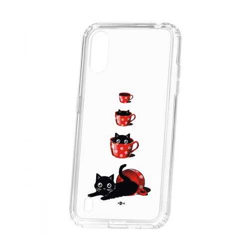 Чехол Kruche Samsung Galaxy A01/A015 Print Котенок в чашке в Йота