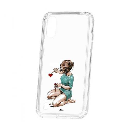 Чехол Kruche Samsung Galaxy A01/A015 Print Рисуя любовь в Йота