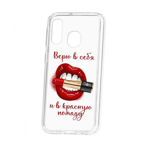 Чехол Kruche Samsung Galaxy A40 Print Red lipstick в Йота