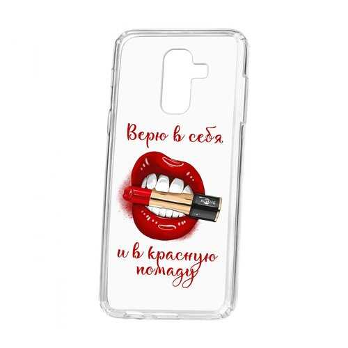 Чехол Kruche Samsung Galaxy A6 Plus Print Red lipstick в Йота