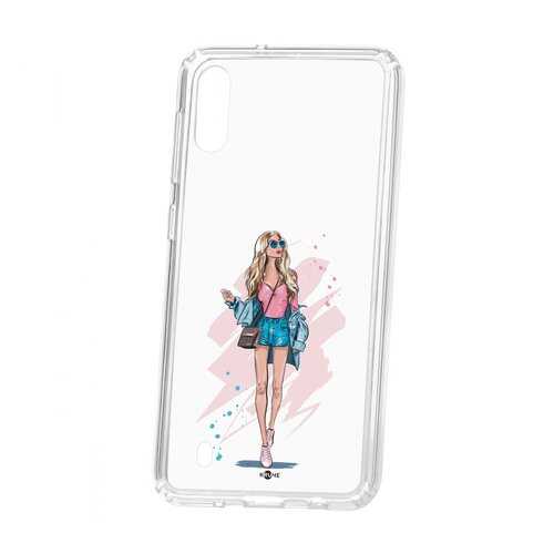 Чехол Kruche Samsung Galaxy M10 Print Fashion Girl в Йота