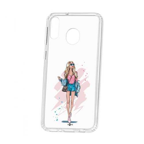 Чехол Kruche Samsung Galaxy M20 Print Fashion Girl в Йота