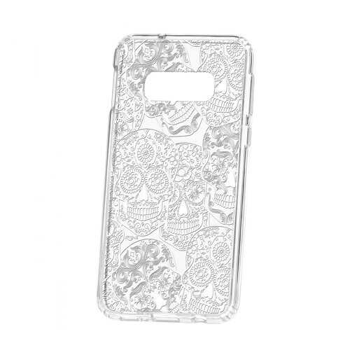 Чехол Kruche Samsung Galaxy S10e Print Skull White в Йота