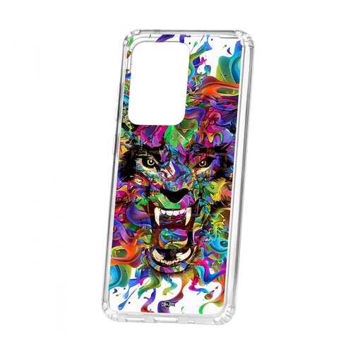 Чехол Kruche Samsung Galaxy S20 Ultra Print Colored beast в Йота