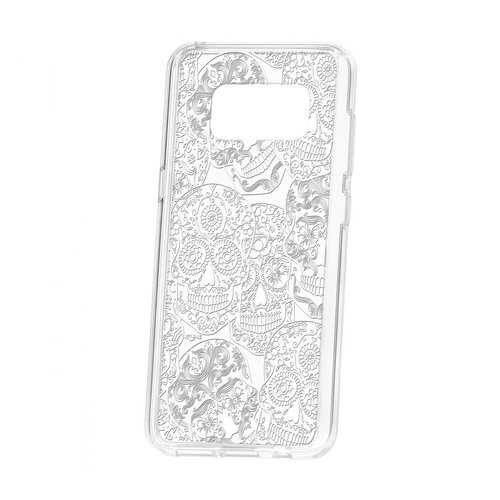 Чехол Kruche Samsung Galaxy S8 Print Skull White в Йота