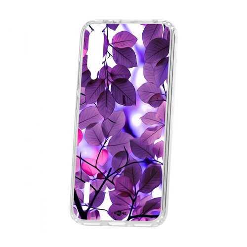 Чехол Kruche Xiaomi Mi A3 Print Purple leaves в Йота