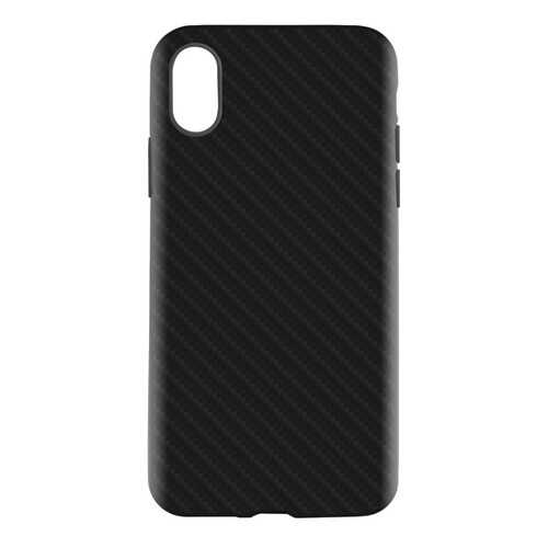 Чехол Krutoff Silicone carbon для iPhone X/XS Black в Йота