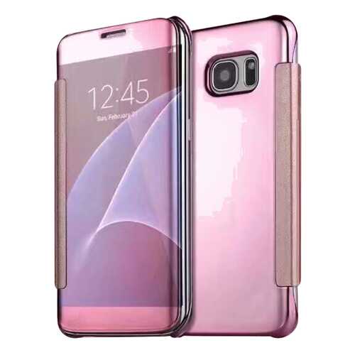 Чехол MyPads для Samsung Galaxy S7 edge G9350/G935/S7 Clear View Cover Pink в Йота