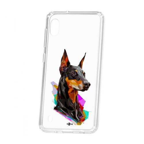 Чехол Samsung Galaxy A10 2019 Kruche Print Доберман в Йота