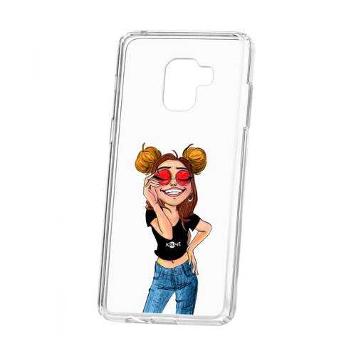 Чехол Samsung Galaxy A8+ 2018 (A730) Kruche Print Smiling в Йота