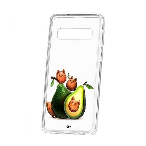 Чехол Samsung Galaxy S10 Kruche Print Авокотики в Йота