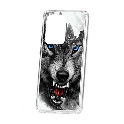 Чехол Samsung Galaxy S20 Ultra Kruche Print Волк в Йота