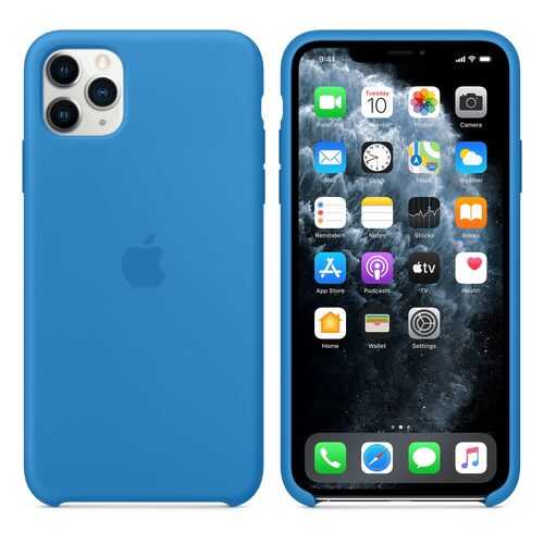 Чехол Silicone Case для Apple iPhone 11 Pro Max Surf Blue Cиняя волна (MY1J2ZM/A) в Йота