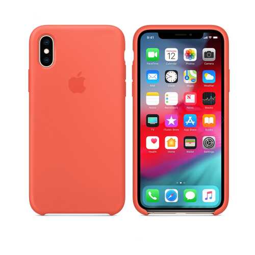 Чехол Silicone Case для Apple iPhone X / Apple iPhone XS Nectarine (MV8BFE/A) в Йота