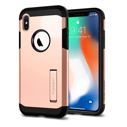 Чехол Spigen Tough Armor для Apple Apple iPhone X Blush Gold (057CS22162) в Йота