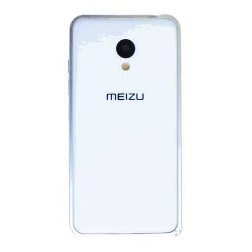 Металлический округлый бампер на пряжке для Meizu M3 / M3 mini / M3s (Серебряный) в Йота