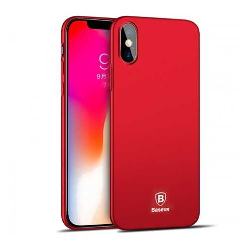 Пластиковая накладка Baseus Thin Case (one color) для Apple iPhone X (5.8) Red в Йота