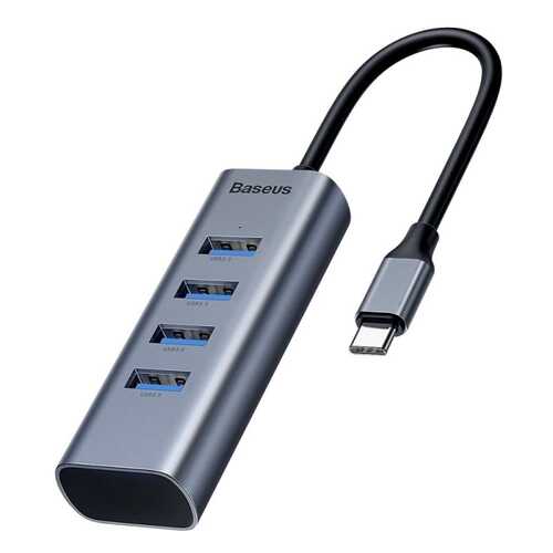 Адаптер Baseus Enjoy HUB Adapter from USB-C to 4x USB 3.0 and USB-C PD Grey в Йота