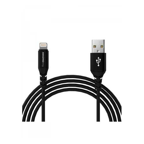 Кабель Amazingthing SupremeLink MFi Power Max USB-iP Black 4m 2.4A в Йота