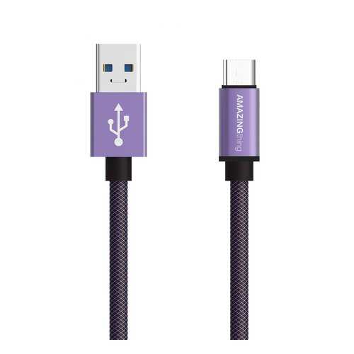 Кабель Amazingthing SupremeLink Ultimate Speed USB-Micro Lavender Violet 0.18m 3A в Йота