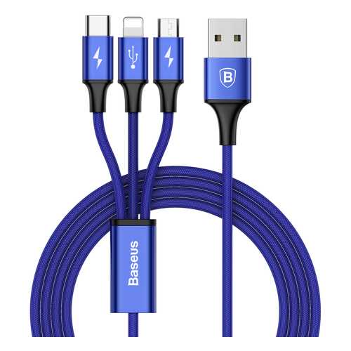 Кабель Baseus Rapid Lightning 1.2m Blue в Йота