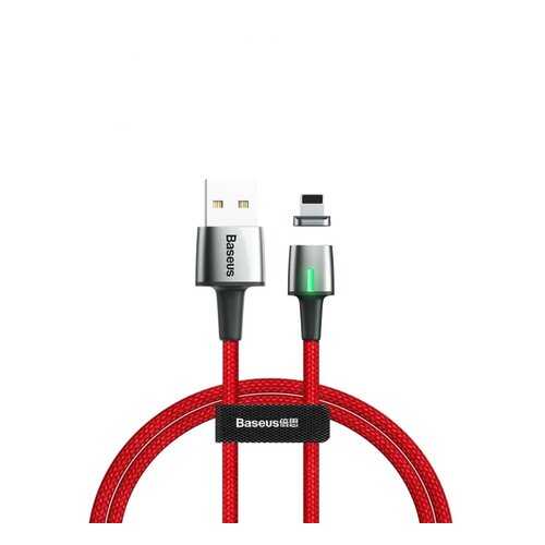 Кабель Baseus USB-iP Zinc Magnetic Red 1m 2.4A в Йота