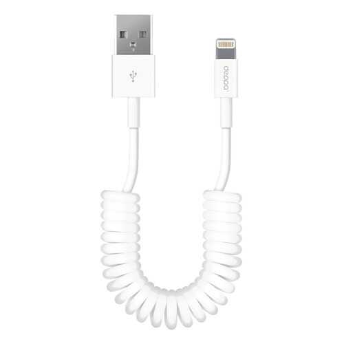 Кабель Deppa USB - 8-pin Lightning для Apple, витой, MFI, 1,5 м., белый в Йота