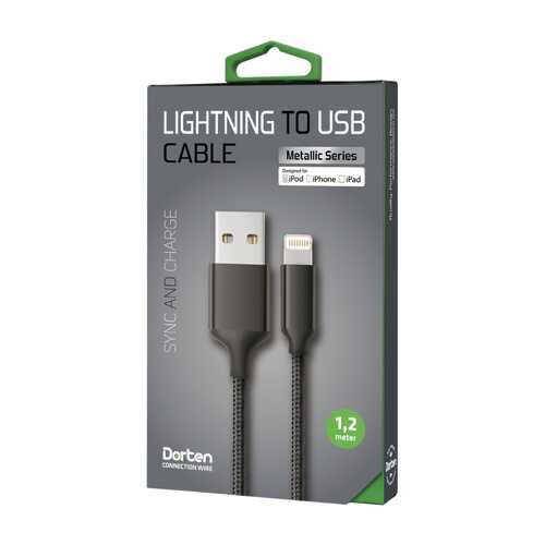 Кабель Dorten Lightning to USB Cable Metallic Series 2 м Black в Йота