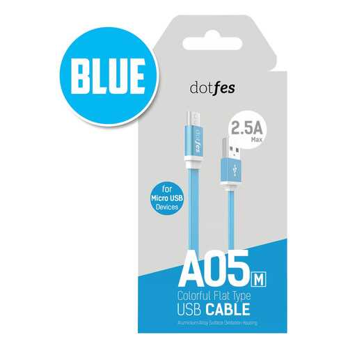 Кабель Dotfes A01M microUSB 1м Blue в Йота