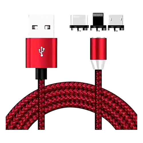 Кабель магнитный ZIBELINO с подсветкой USB-USB Type-C/Lightning/microUSB (3в1) 1м в Йота