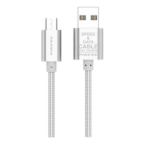 Кабель Pineng microUSB 1м Silver (PN-306SV) в Йота