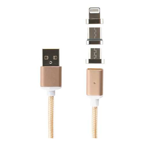 Кабель Red Line USB - Type-C/8-pin/micro USB 3в1 neylon, Gold в Йота