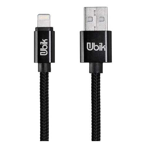 Кабель Ubik USB - Lightning UL09 1м 3A Black в Йота