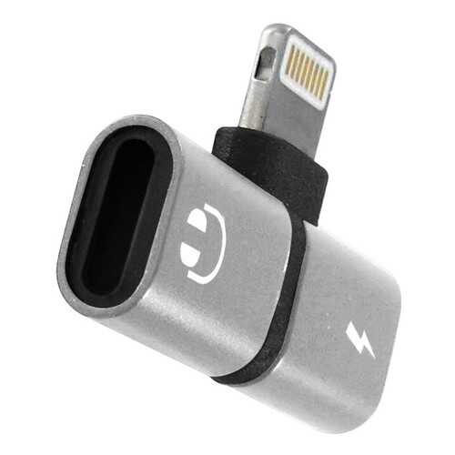 Переходник Krutoff Lightning - Lightning Charging+Lightning EarPods (silver) в Йота