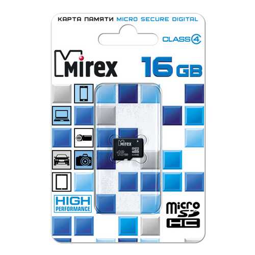 Карта памяти MIREX Micro SDHC 16GB в Йота