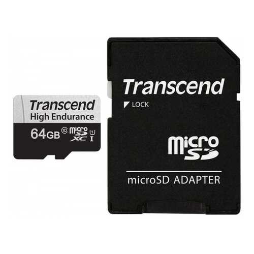 Карта памяти Transcend microSDXC Class 10, UHS-I U1, High Endurance, (SD адаптер) в Йота