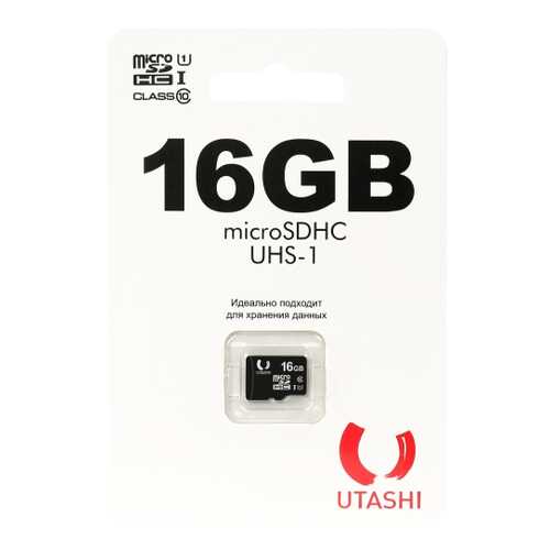 Карта памяти UTASHI Micro SD UT16GBSDCL10-00 16GB в Йота