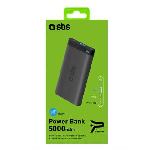 Внешний аккумулятор SBS с дисплеем 5000 mAh Black в Йота