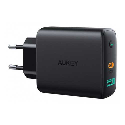 Сетевое зарядное устройство Aukey Dual-Port 30W PD Wall Charger with Dynamic Detect Black в Йота