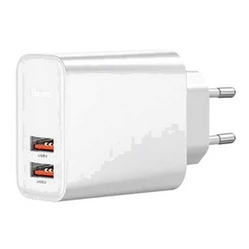 Сетевое зарядное устройство Baseus Speed Dual QC3.0 Quick charger USB+USB 30W White в Йота