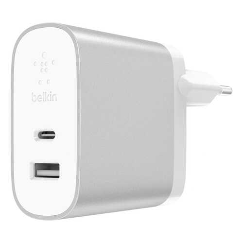 Сетевое зарядное устройство Belkin USB-C 27Вт, USB 12Вт, серебряный в Йота