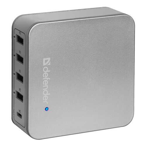 Сетевое зарядное устройство Defender UPA-50 4 USB/USB Type-C 8A Silver в Йота